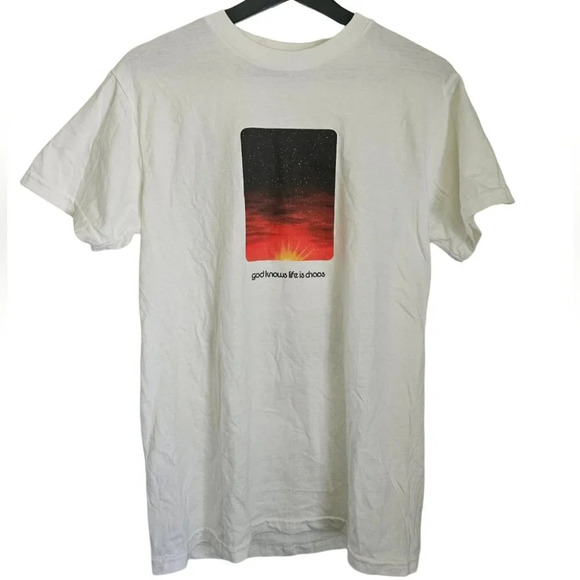 The Weeknd X'O Dawn  FM God Knows Life is Chaos T-Shirt - Picture 2 of 5